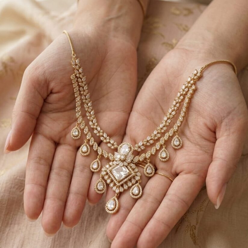 PJ Premium Gold-Plated Princess-style Layered Necklace Set