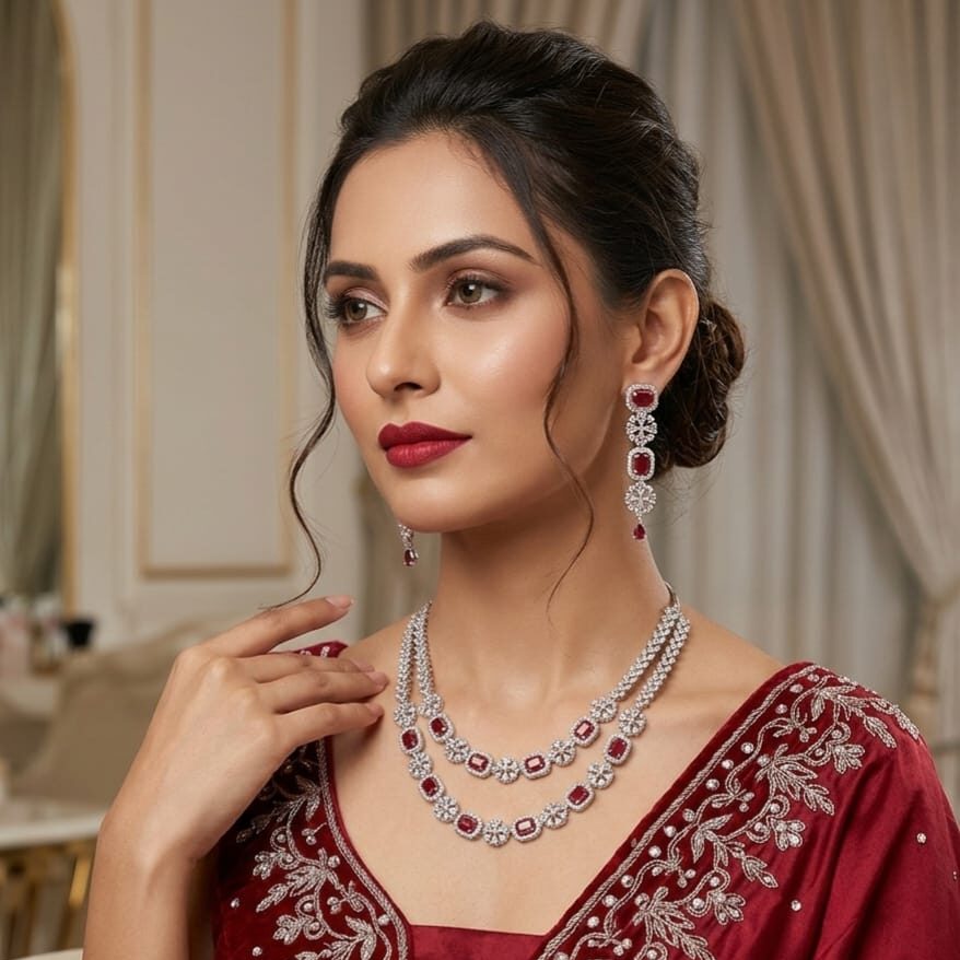 PJ Two Strand Layered necklace Set