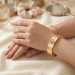 PRAREKA Chevron Kada with Crystal Accent PRAREKA Chevron Kada with Crystal Accent
