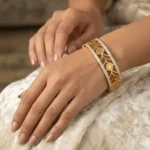 PJ 18k Floral Filigree Open-Work Cuff Bracelet PJ 18k Floral Filigree Open-Work Cuff Bracelet