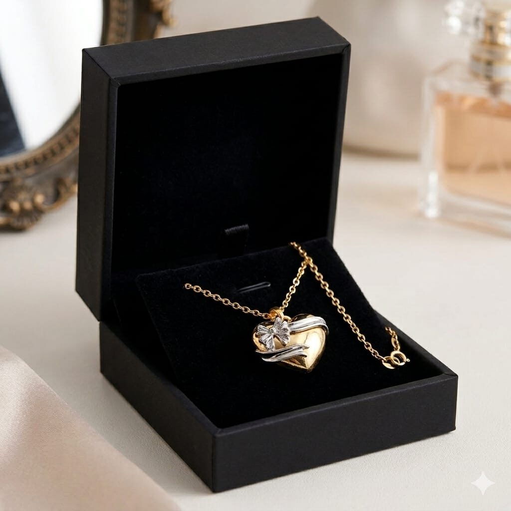 PRAREKA Puff Heart Pendant Necklace