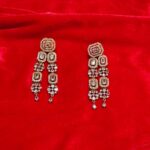 PRAREKA Crystal-Encrusted Floral Triple Layer Jewelry Set