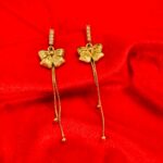 PRAREKA Gold Plated Bow Drops