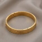 PRAREKA Floral Rigid Cuff Bracelet PRAREKA Floral Rigid Cuff Bracelet