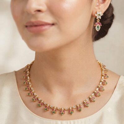 PRAREKA Elegant Floral Choker